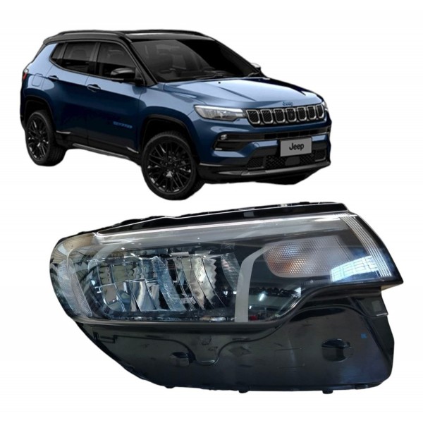 Farol Direito Jeep Compass C/ Xenon 2022 2023 2024  Detalhe