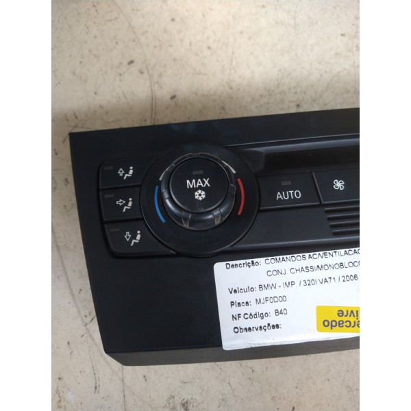 Comando Ar Condicionado Bmw 320i 2006 2007 2008 2009