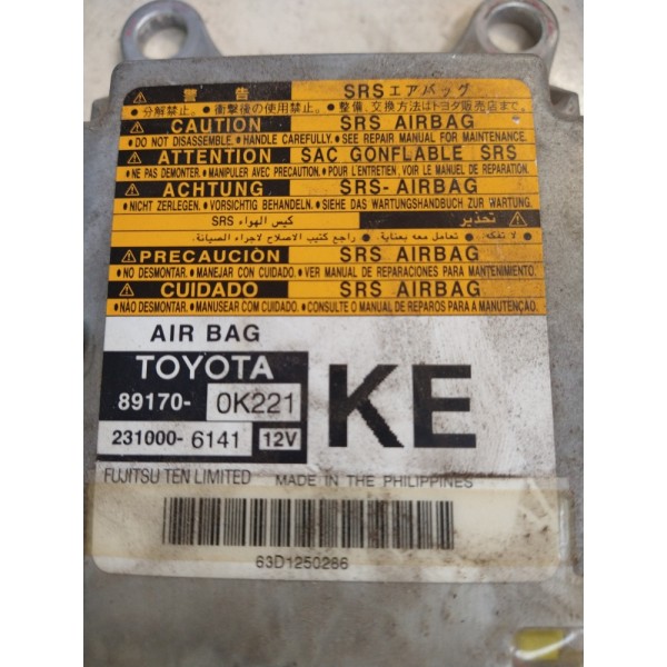 Módulo Airbag Toyota Hilux 2012 2013 2014